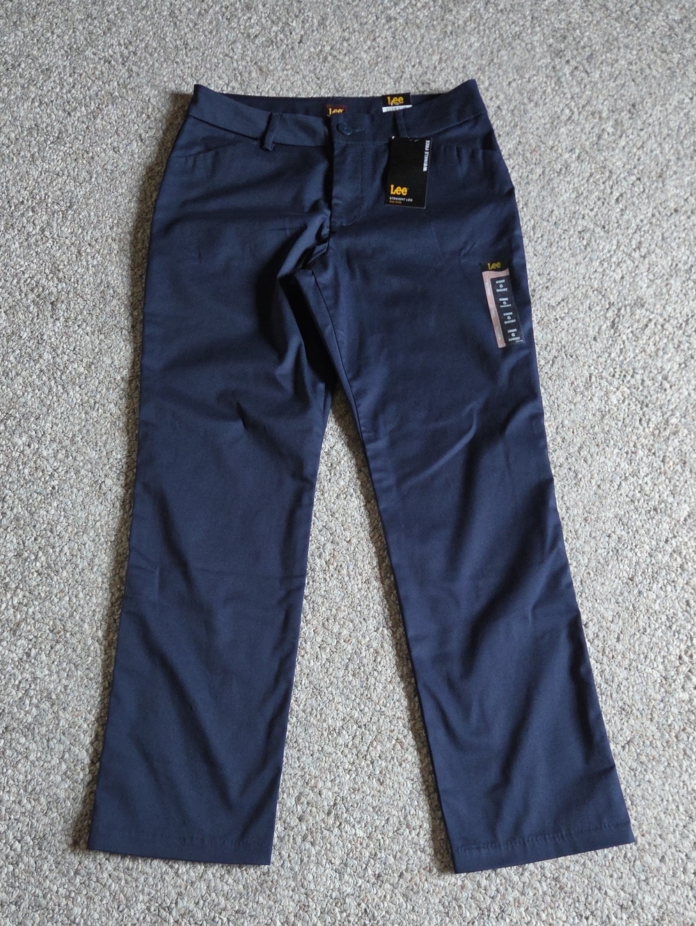 New Lee Dark Navy Straight-Leg Pants
